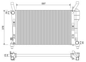 Радиатор охлаждения двигателя