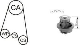 Комплект ременя ГРМ + помпа