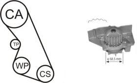 Комплект ременя ГРМ + помпа