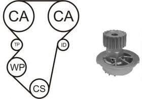 Комплект ременя ГРМ + помпа