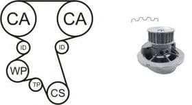 Комплект ременя ГРМ + помпа