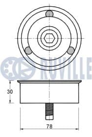 Обводной ролик поликлинового ремня