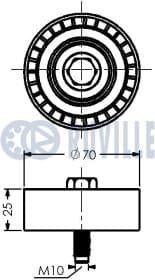 Обводной ролик поликлинового ремня