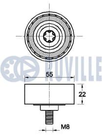 Обвідний ролик поліклинового ременя Обвідний ролик поліклинового ременя