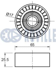 Обвідний ролик поліклинового ременя Ruville 542305