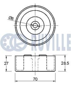 Обводной ролик поликлинового ремня