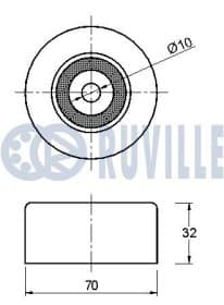 Обвідний ролик поліклинового ременя