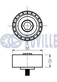 Обводной ролик поликлинового ремня