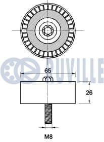 Обводной ролик поликлинового ремня