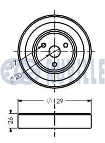 Обвідний ролик поліклинового ременя