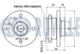 Комплект ступиці колеса