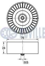 Обводной ролик поликлинового ремня