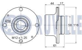 Комплект ступиці колеса
