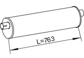 Средний глушитель выхлопных газов
