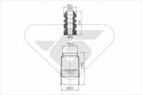 Комплект (пильники + відбійники) Hutchinson KP020