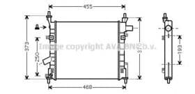 Радиатор охлаждения двигателя
