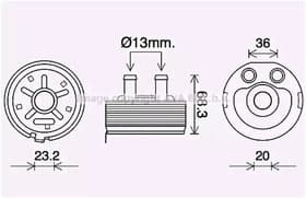 Оливний радіатор двигуна