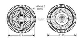 Вискомуфта вентилятора AVA Quality Cooling VNC274