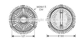 Вискомуфта вентилятора AVA Quality Cooling VNC275
