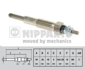 Свеча накала Nipparts J5715008