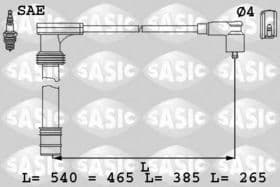 Комплект проводов зажигания Sasic 9286009