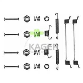 Монтажний комплект барабанних гальмівних колодок Kager 344014