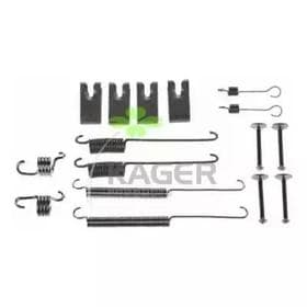 Монтажний комплект барабанних гальмівних колодок Kager 344043