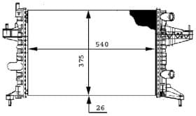 Радиатор охлаждения двигателя