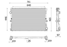 Радіатор охолодження двигуна Радіатор охолодження двигуна