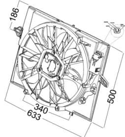 Вентилятор системы охлаждения двигателя Вентилятор системы охлаждения двигателя