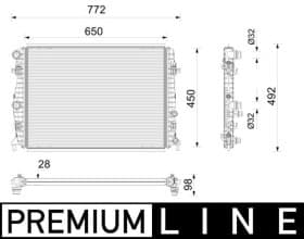 Радіатор охолодження двигуна Радіатор охолодження двигуна