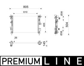 Радиатор охлаждения двигателя