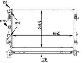 Радиатор охлаждения двигателя Радиатор охлаждения двигателя