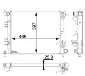 Радіатор охолодження двигуна Радіатор охолодження двигуна