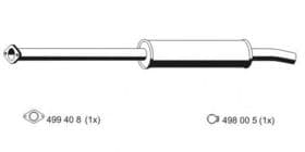 Середній глушник вихлопних газів