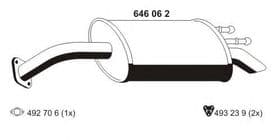 Глушитель выхлопных газов конечный