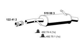 Глушитель выхлопных газов конечный