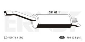 Глушитель выхлопных газов конечный