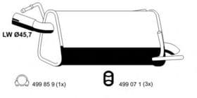 Глушник вихлопних газів кінцевий