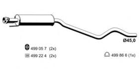 Середній глушник вихлопних газів