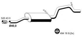 Глушник вихлопних газів кінцевий