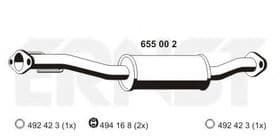 Середній глушник вихлопних газів