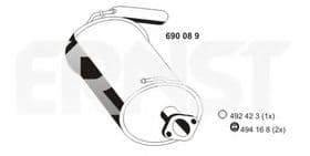 Глушник вихлопних газів кінцевий