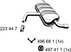 Глушитель выхлопных газов конечный