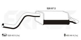 Глушитель выхлопных газов конечный