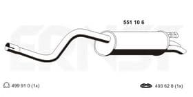 Глушитель выхлопных газов конечный