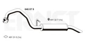 Глушитель выхлопных газов конечный