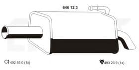 Глушитель выхлопных газов конечный