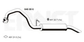 Глушитель выхлопных газов конечный