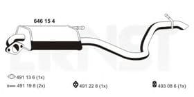 Глушник вихлопних газів кінцевий